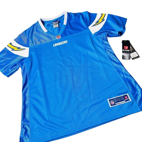 NEW Los Angeles Chargers Jersey Womens M Blue Blank NFL Pro Line Football - Picture 1 of 8